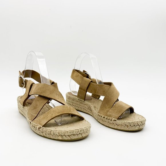 VIA SPIGA Gia Suede Espadrille Sandals Desert - Picture 2 of 9